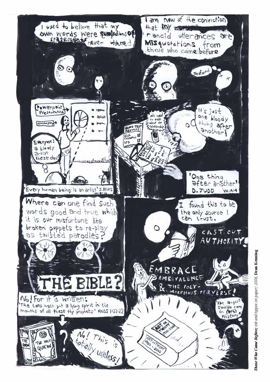 Dean Kenning Evidence those who came before one thing after another everyone is an artist art in theory